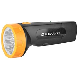 Ultraflash LED3827 (фонарь аккум 220В, черн /желт, 5 LED, SLA, пластик, коробка) /1/60/