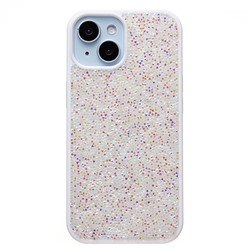 Чехол-накладка - PC071 POSH SHINE для "Apple iPhone 15" россыпь кристаллов (white) (226903)