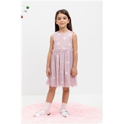 Платье КР 5734 розово-сиреневый, сердечки к449