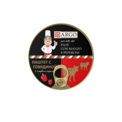 Паштет с говядиной и сладким перцем ARGO Pate’ dello chef 250 гр