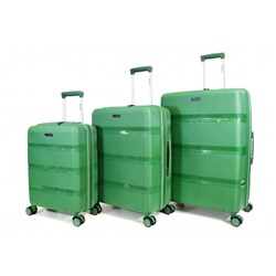 Набор из 3 чемоданов с расширением арт.11195 Зеленый