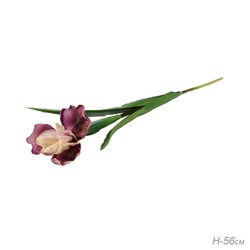 Цветок искусственный Ирис 56 см фиолетовый / JY0640 /уп 36/432/ латекс