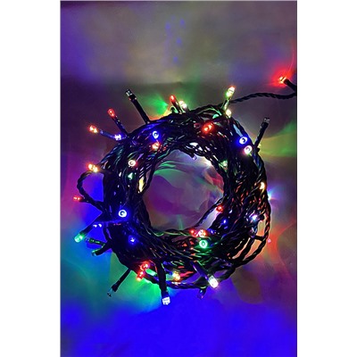 Электрогирлянда Нить 10м PVCIP54-10M-100PC-6W-RGB(g)