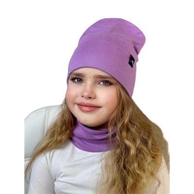 Детский набор шапка и снуд Фиолетовый Арт. ДН28