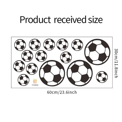 Наклейка многоразовая интерьерная "Футбольные мячи"(2536)