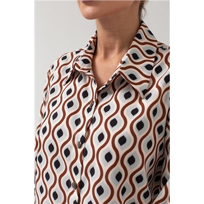 Красивая блузка с принтом Энжи №3