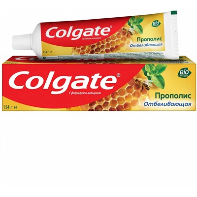 (Оригинал) Зубная паста Colgate Прополис Отбеливающая 154гр