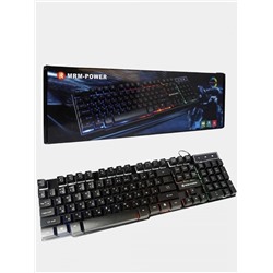 Клавиатура игровая MRM Power K-170A USB с подсветкой и мембранной конструкцией клавиш
