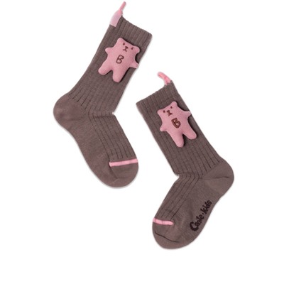 CONTE-KIDS TIP-TOP Удлиненные носки из хлопка с декоративной игрушкой