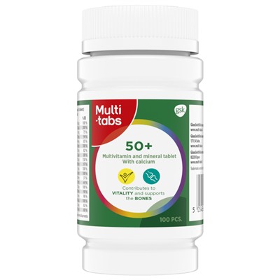 Витаминно-минеральный комплекс для людей старше 50 лет "Multi-tabs 50+" 100 шт