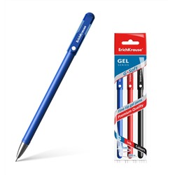 ErichKrause® Ручка гелевая "G-Soft" 3 шт.(цвет синий, черный, красный) в пак. арт.39521