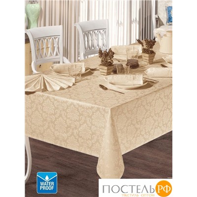 SK-222/04 Скатерть EFOR COTTON SET 160*220 прямоугольная с салфетками 8 шт капучино S.KAHVE