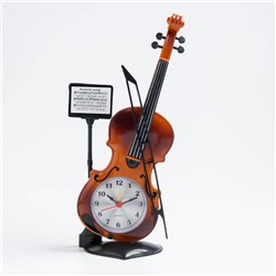 Будильник "Скрипка с пюпитром", дискретный ход, d-6.5 см, 17 х 10 см