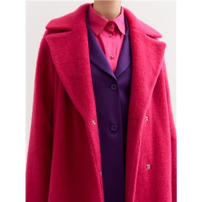 Розовое пальто "кокон"