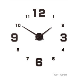 Часы аппликация 100-120 см / AL005B/1 /уп 36/ черные