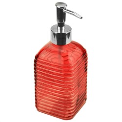 Дозатор для жидкого мыла пластмассовый "Озеро" 500мл, 7,5х7,5см h19см, корпус стекло, цвета микс (Китай)