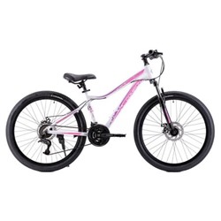 Велосипед 26" рама 17" 21sp GT610 W COMIRON FLAME бело-розовый