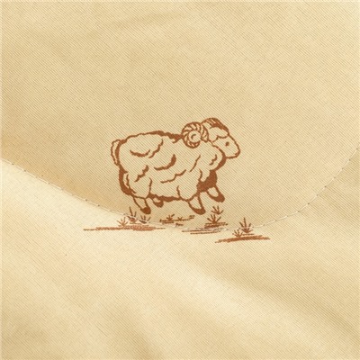 Одеяло Овечья шерсть 140x205 см, полиэфирное волокно 200 гр/м, пэ 100% 4086953