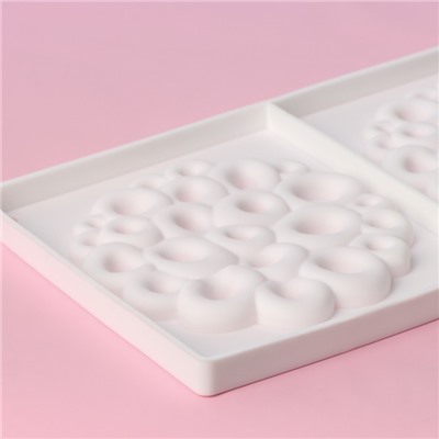 Форма для муссовых десертов и выпечки двойная Доляна «Коралл», 30×17,5 см, цвет белый