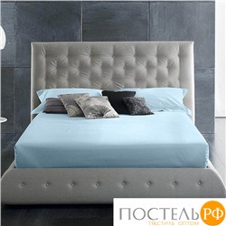 114911501-сгL18 Простыня Satin Luxe (без резинки) 150х215 голубой