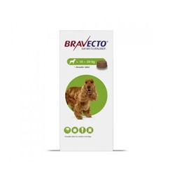 Жевательная таблетка от блох и клещей для собак средних пород ( весом 10-20 кг) от Bravecto Chews for Dogs (10-20 kg) 1 табл