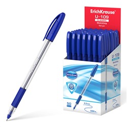 ErichKrause® Ручка шариковая "Classic Stick&Grip.Ultra Glide Technology"U-109 синяя (пошт) арт.47574