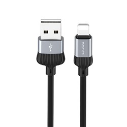 Кабель USB - Apple lightning Borofone BX28 Dignity  100см 2,4A  (gray)