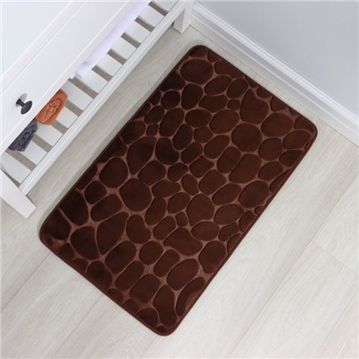 Коврик для ванной и туалета SAVANNA Memory foam, 50×80 см, цвет коричневый