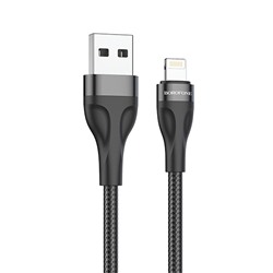 Кабель USB - Apple lightning Borofone BX61 (повр. уп)  100см 2,4A  (black)