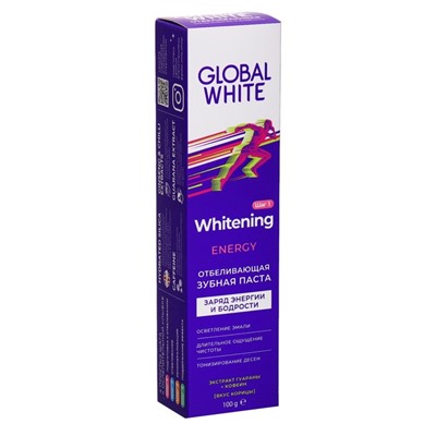 Зубная паста Global White отбеливающая Энерджи, 100 г