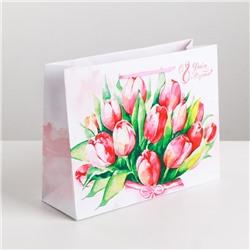 Пакет ламинированный горизонтальный «Цветочная нежность», MS 18 × 23 × 8 см