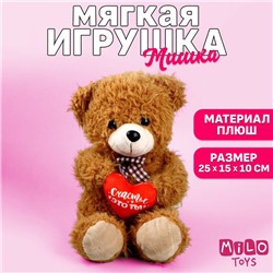 Мягкая игрушка «Ты лучше всех», медведь, цвета МИКС