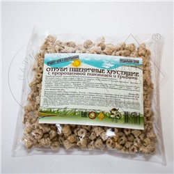 Отруби пшеничные хрустящие с пророщенной пшеницей и грибами "Злаки Сибири", 55 гр