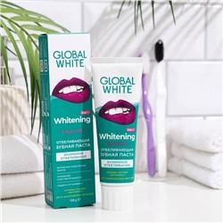 Зубная паста Global White, отбеливающая, экнзимное отбеливание, 100 г