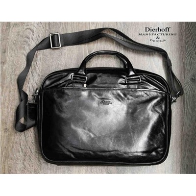 Мужская кожаная сумка-портфель Dierhoff ДМ 52512/4 Блек