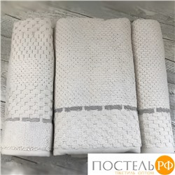 T0870/01 Набор полотенец PUPILLA MONET хлопок 3 шт (50*80,50*90,70*140) светло-бежевый