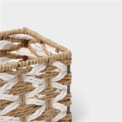 Набор корзин для хранения LaDо́m, ручное плетение, 3 шт: от 19×11×10 см до 27×17×12 см, цвет бежевый
