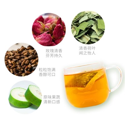 Натуральный чай из листьев лотоса с добавками 120 г 30 пакетиков