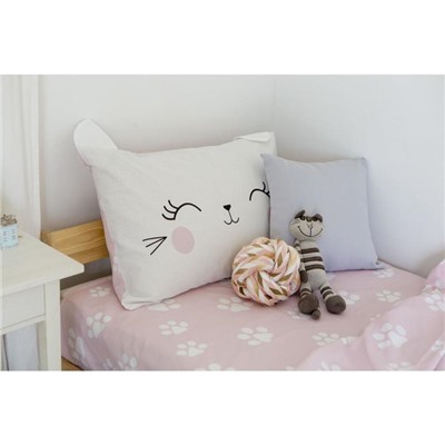 Постельное бельё Этель 1,5 сп "Pink cat" 143х215 см, 150х214 см, 50х70 см -1 шт, 100% хлопок, бязь