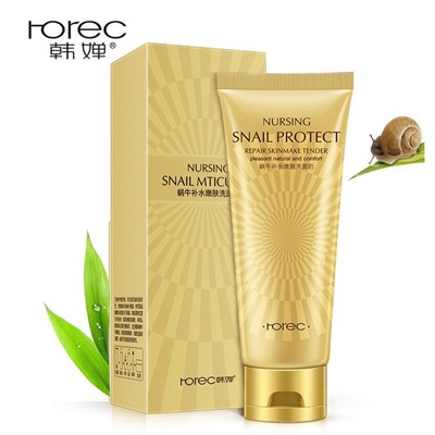 Пенка для умывания с муцином улитки Rorec Snail Cleanser, 100 мл.