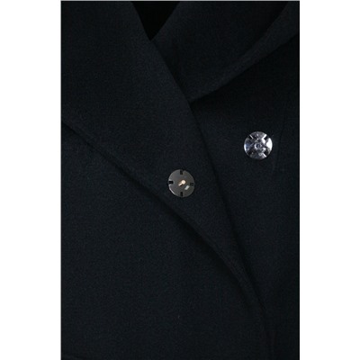 Шерстяное пальто с капюшоном Булгаков, черное. Арт.527