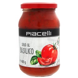 Томатный соус с базиликом (пастеризованный) Piacelli Sugo Basilico 400 гр