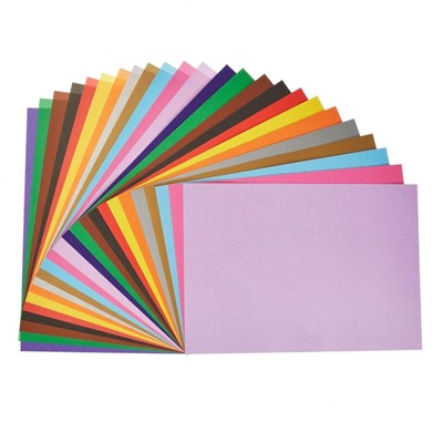 Набор для детского творчества А4, 24 листа "Золушка": 12 листов цветной картон, 12 листов цветная бумага, 12 цветов