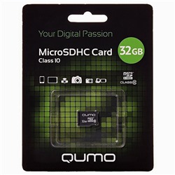 Карта флэш-памяти MicroSD 32 Гб Qumo без SD адаптера (class 10)