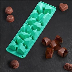 Форма для льда и шоколада «Для напитков», 23,5×7 см, 15 ячеек, цвет МИКС