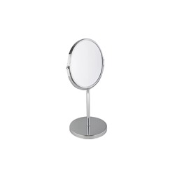 Зеркало косметическое AXENTIA  17 см, с увеличением 3:1, высота 34,5 см, настольное на ножке, хром.