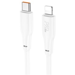 Кабель Type-C - Apple lightning Hoco X93 Force PD 20W 100см 3A  (white)