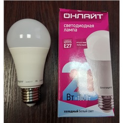 Лампа светодиодная ОНЛАЙТ OLL-A60-20Вт-230-4K(4000 холодный)-E27 /61158/