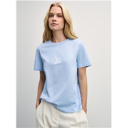 футболка женская голубой