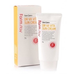 Витаминизированный солнцезащитный крем FarmStay Dr-V8 Vita Sun Cream Spf50/pa+++Корейская косметика по оптовым ценам. Популярные бренды Корейской косметалогии в интернет магазине ooptom.ru.